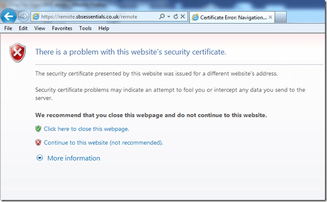 SSL Error 2