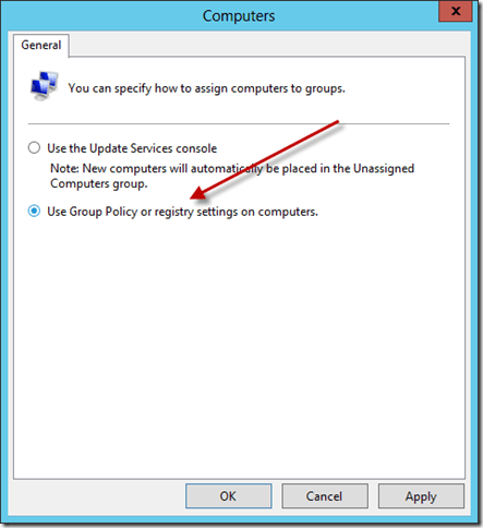 Configure WSUS Add Computer Group 3