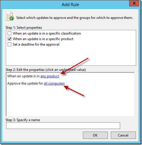 Configure WSUS Auto Approval Rule 1