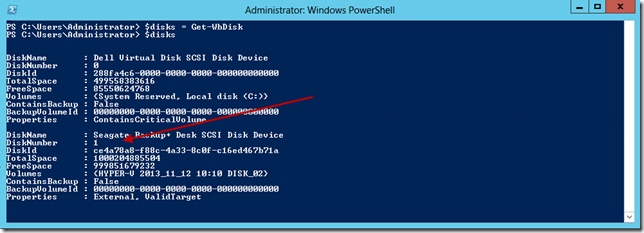 Get-WBDisk