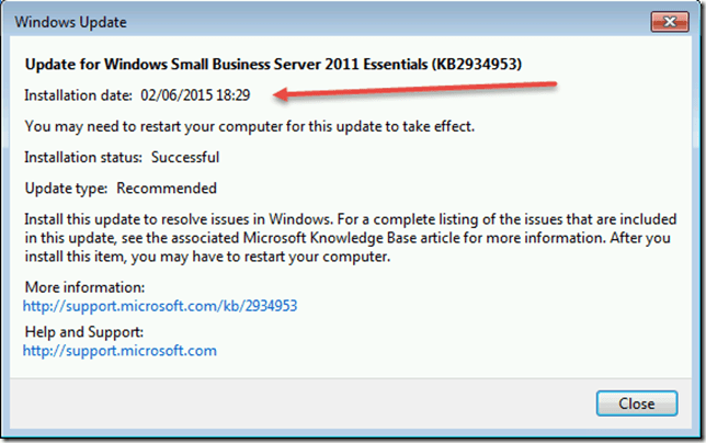 Update KB2934953