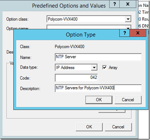 Configure Option 042
